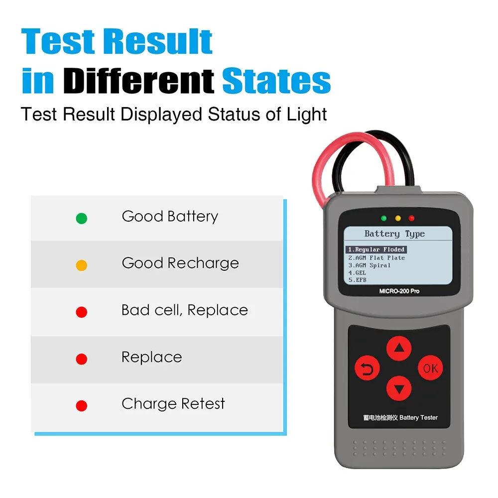 12V Car Battery Tester Micro200Pro For Garage Workshop Auto Tools Mechanical Battery Capacity Tester Car Accessories Universal images - 6