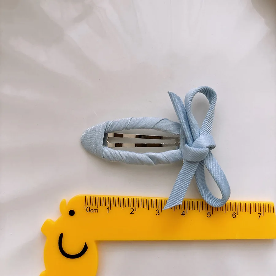 Sweet Candy Color Fabric Bow Children's Bb Clip Hairline Bangs Hairpin Rubber Band Headwear Girls Kids Hair Accessories