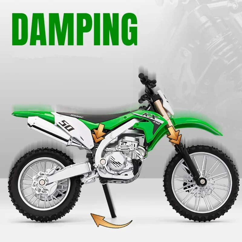 1:12 kawasaki KX450 Cross-Country Motorcycle Model Simulation Street Motorcycle Model Static Collection Children Toy Gift 6