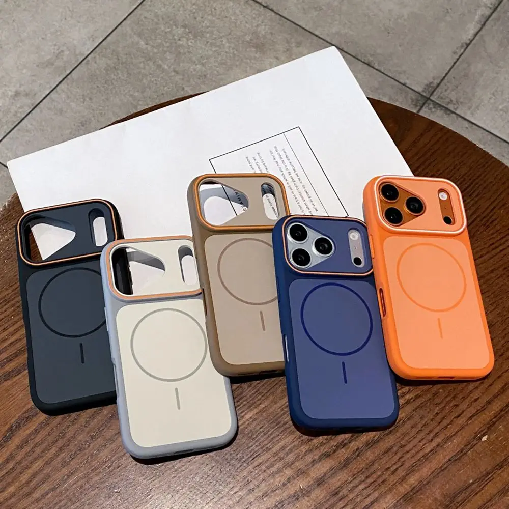 Luxury Silicone Phone Case with Color Collision Design - Shockproof & Magsafe-Compatible Cover