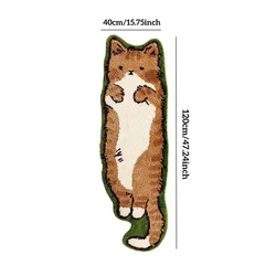 Fluffy Nordic Cartoon Non-Slip Floor Mat for Bedroom and Living Spaces (40X120CM)