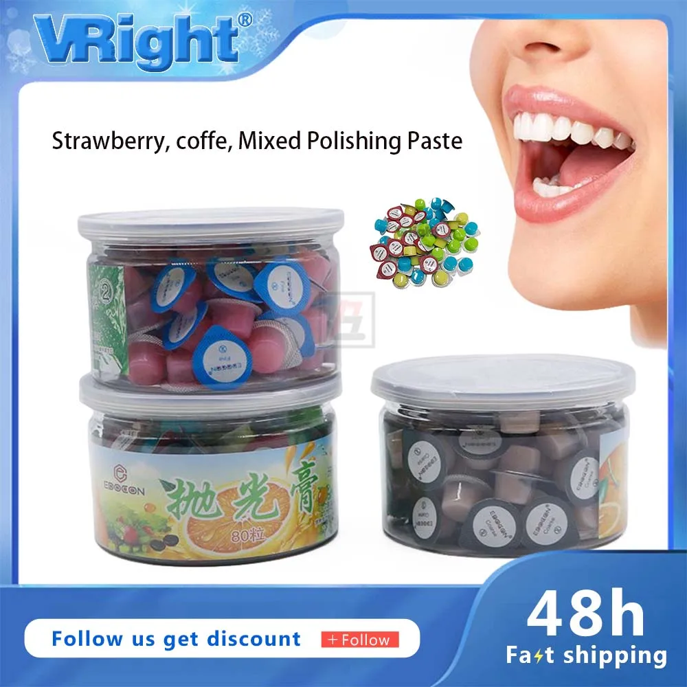 80/100PCS Dental Tooth Polishing Paste Jelly Fruity Polisher Paste