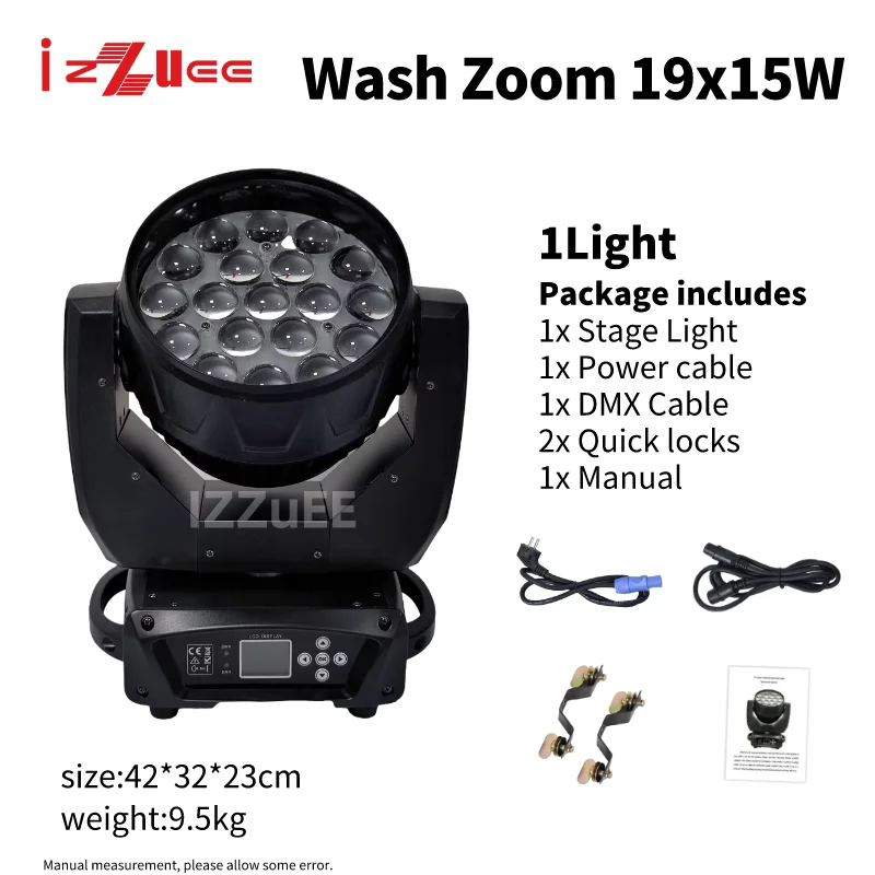 0Tax 19x15 Zoom Wash Stage Moving Head Light With RGBW Professional DJ Nightclub Disco Party Lighting Dmx512 Flightcase Optional 5