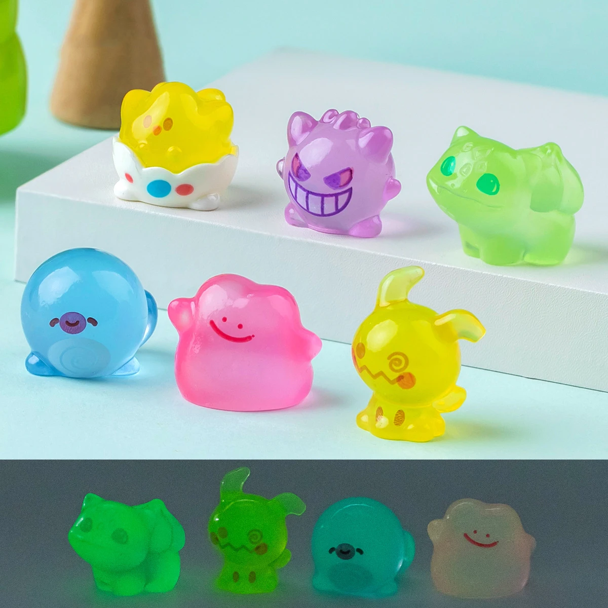6 Stück/Set Anime-Figuren, niedliche Cartoon-Kawaii-Statuen, Sammelobjekte, Pocket Monsters-Modell, Kawaii-Desktop-Dekoration, Geschenk