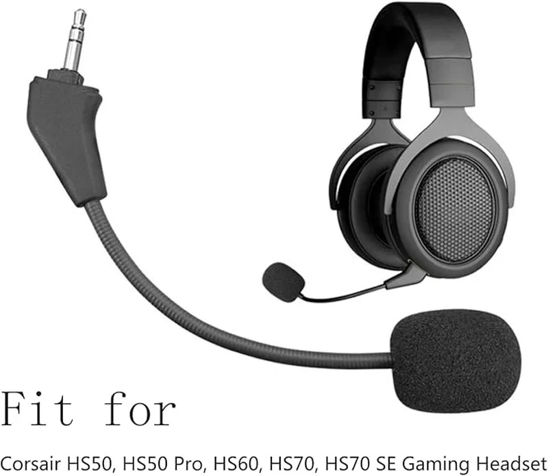 Replacement for Corsair HS50 Boom Microphone HS50 Pro HS60 HS70 HS70 SE Gaming Headset on PS5 PS4 Xbox One Noise Cancelling