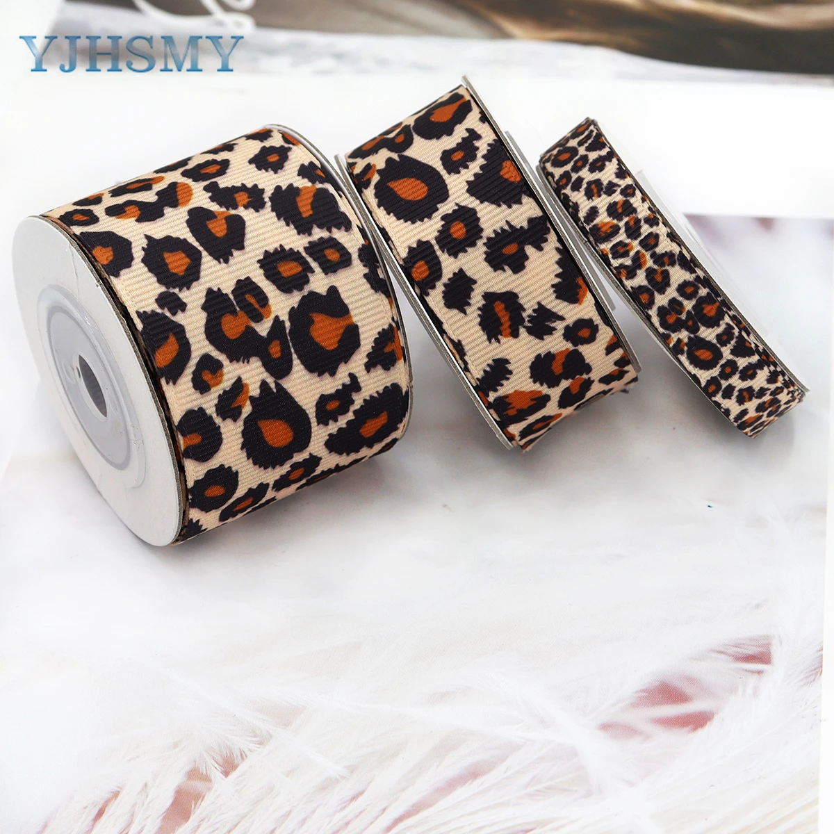 Leopard Grosgrain Ribbon for Box Wrapping DIY Crafts Wreaths Home Party Decor