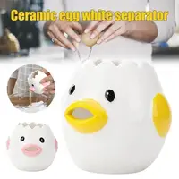 Séparateur de petits poussins drôle, séparateur de jaune d'œufs blanc adapté en céramique, œufs de dessin animé créatifs, outils de cuisine, accessoire de cuisine à domicile 5