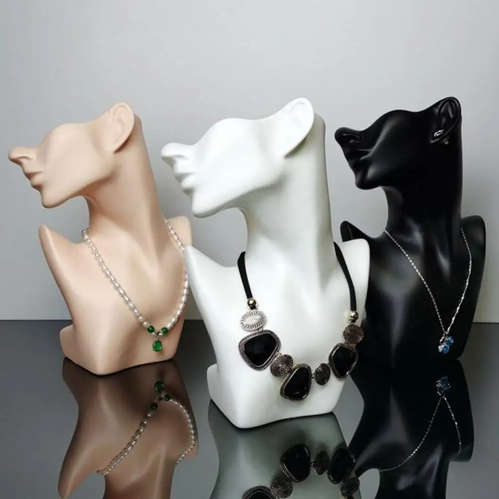 

Mannequin Head Necklace Earrings Portrait Neck Display Stand Dummy Head