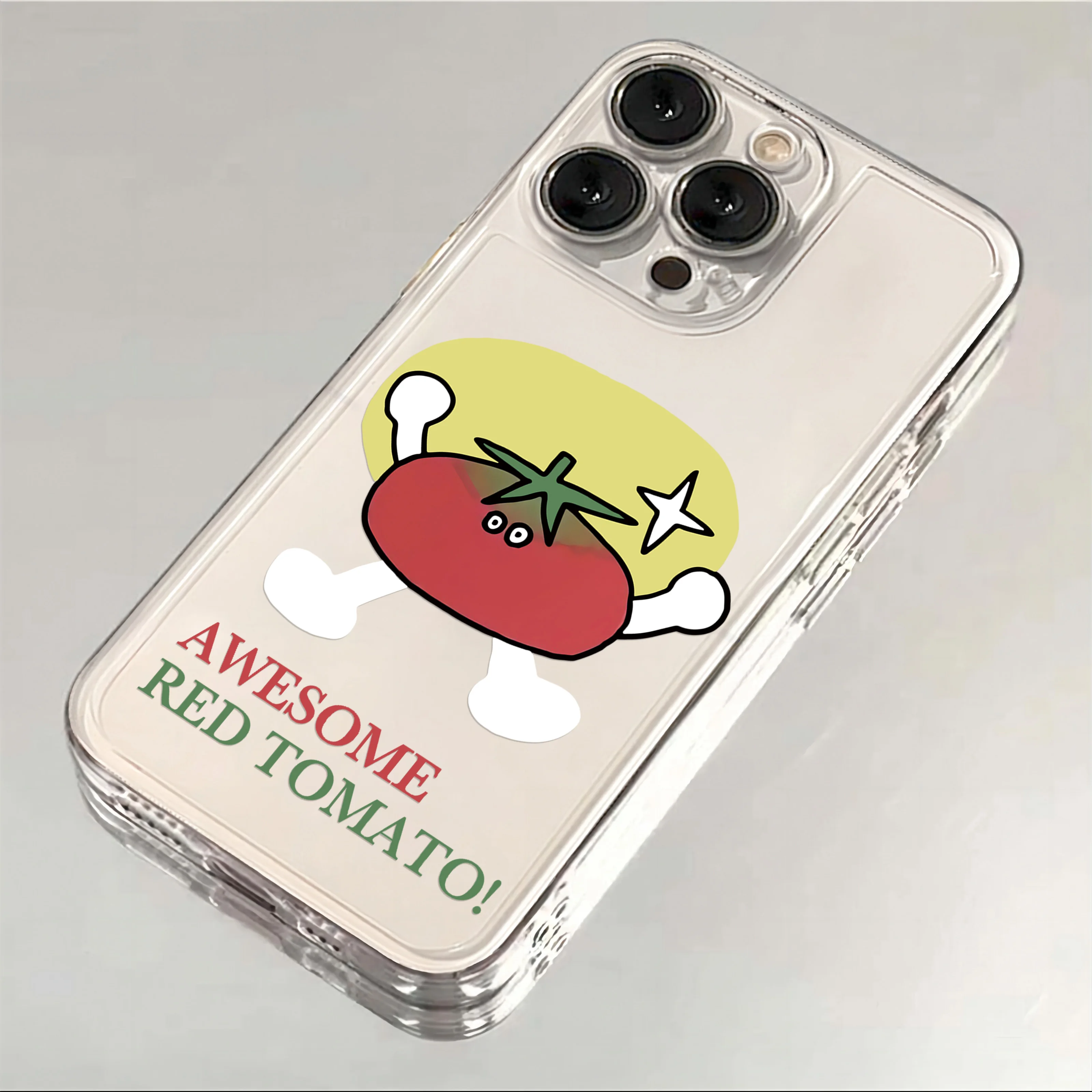 Tomato Sauce Black Cat Design Clear Soft Phone Case