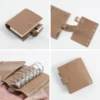 Moterm Full Grain Veg Tan Leather Pocket Luxe 2.0 Rings Planner A7 Notebook with 30MM Rings Agenda Organizer Diary Journal 3