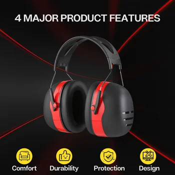 조정 가능한 귀마개, 청력 보호 귀마개, 소음 감소, 작업 공부 촬영 목공 스포츠용, 40db