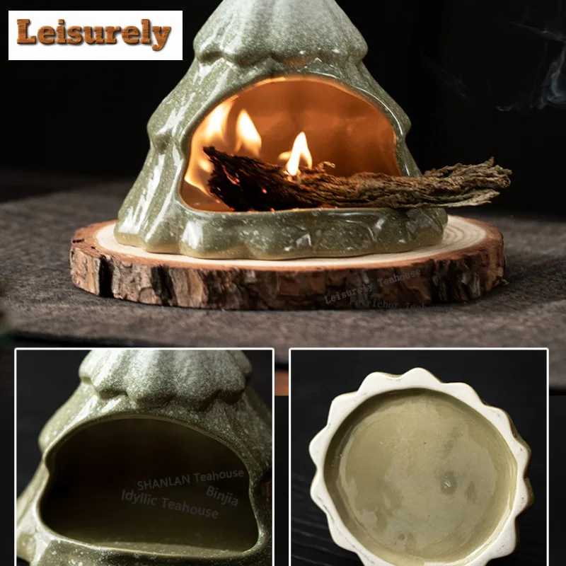Christmas Tree Incense Holder Creative Diffuser Incense Burners Aromatherapy Censer Chinese Tea Set Accessories Ornaments Craft