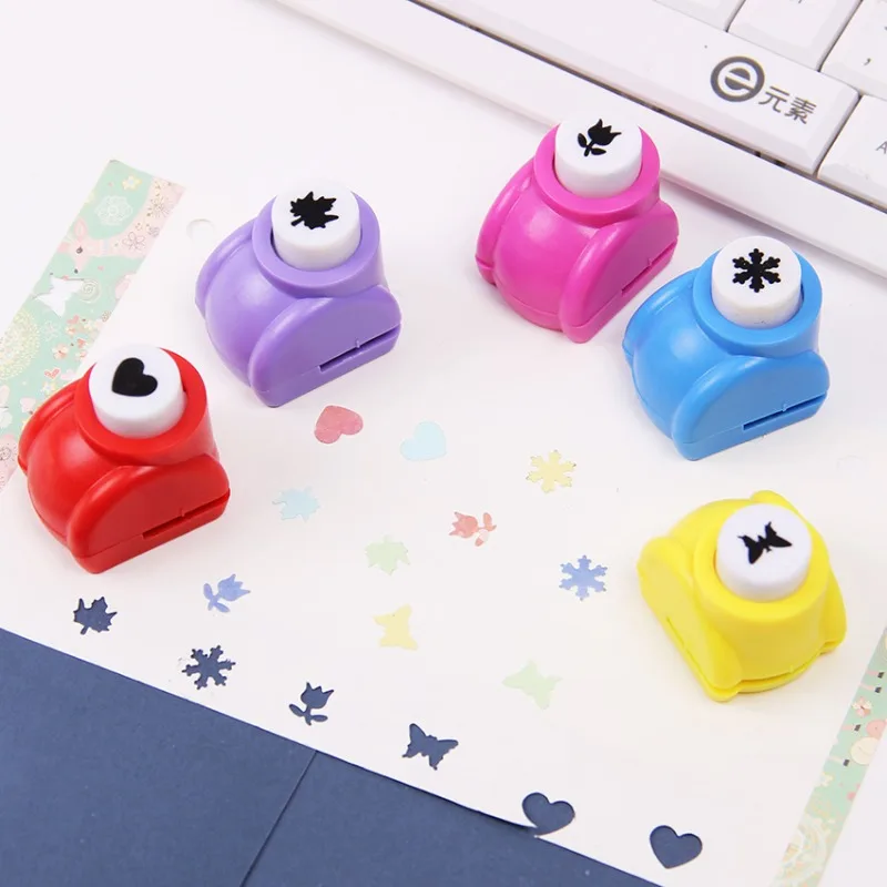 8mm Random Color Mini Scrapbook Punches Handmade Cutter Card Craft Calico Printing DIY Flower Paper Craft Punch Hole Puncher 1PC scrapbook punches