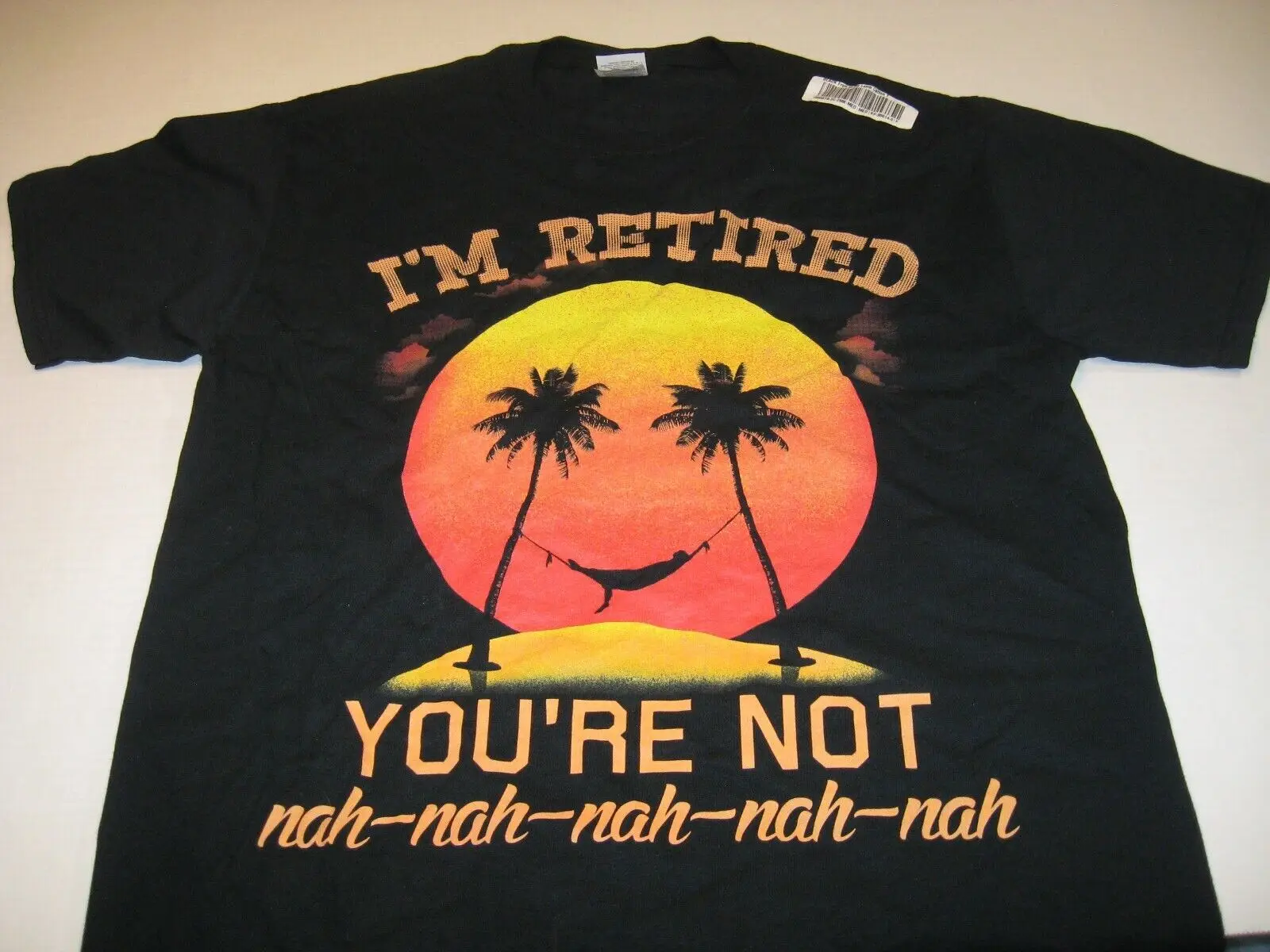 Sono In Pensione Non Sei Nah Hammock Palm Trees Retiree T Shirt New Medium Long O Short Sleeves