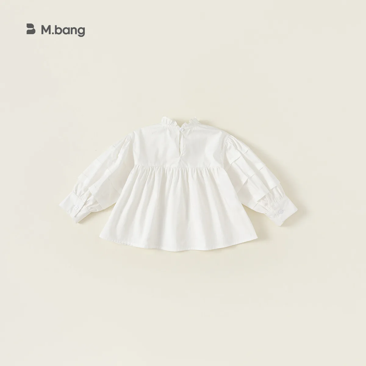 Girl Shirt Spring New Korean Version Children Ruffled Edge Shirt Doll Girl Stand Up Collar Stylish Doll Top