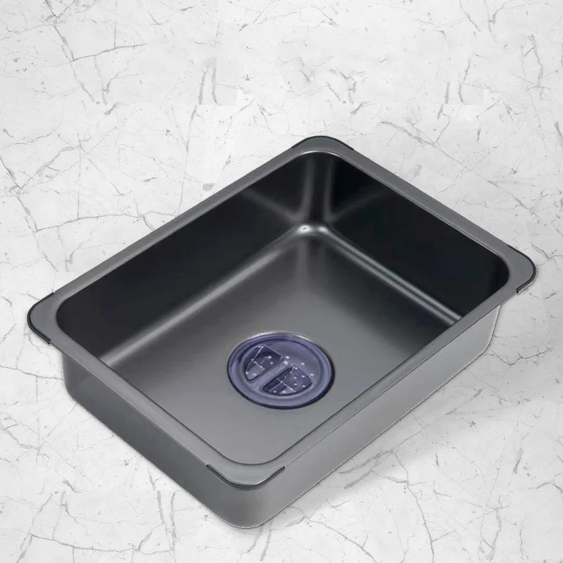 Metal Multi-purpose Dish Tub for Sink Stainless Steel basin within basin Washing-up Bowl Wash Bucket Basket for Kitchen