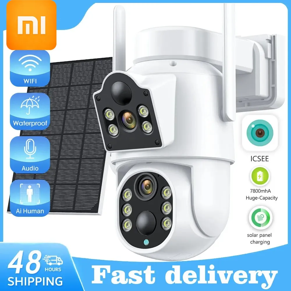 Xiaomi Cámara Seguridad Exterior PTZ Dual Lente Solar WiFi IP Batería PIR iCsee