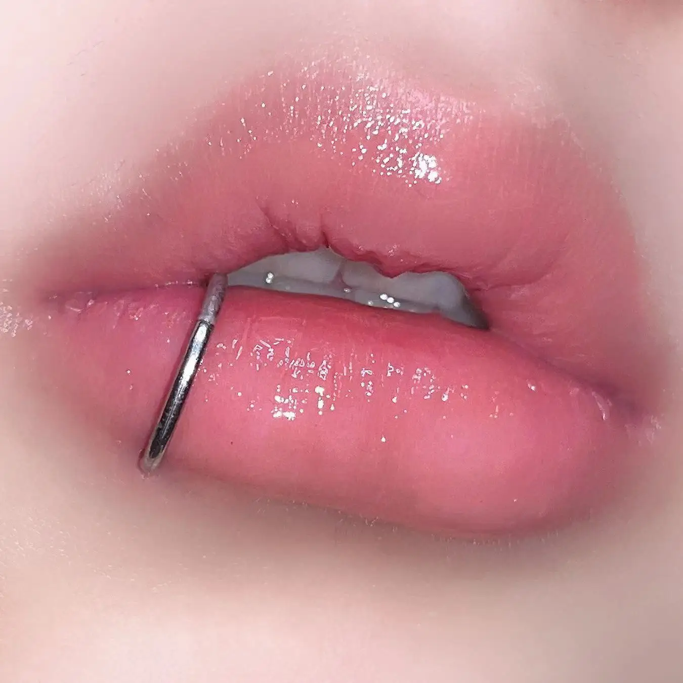 Hoop Earrings 5PCS Women Lip Ring Piercing Fake Stainless Steel Nose Septum Piercing Clip on Mouth Non Punk
