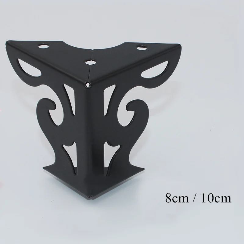 

4pcs 8cm Metal Furniture Feet Openwork Pattern Hollow Table TV Cabinet Feet Furniture Support Sofa Legs Hardware