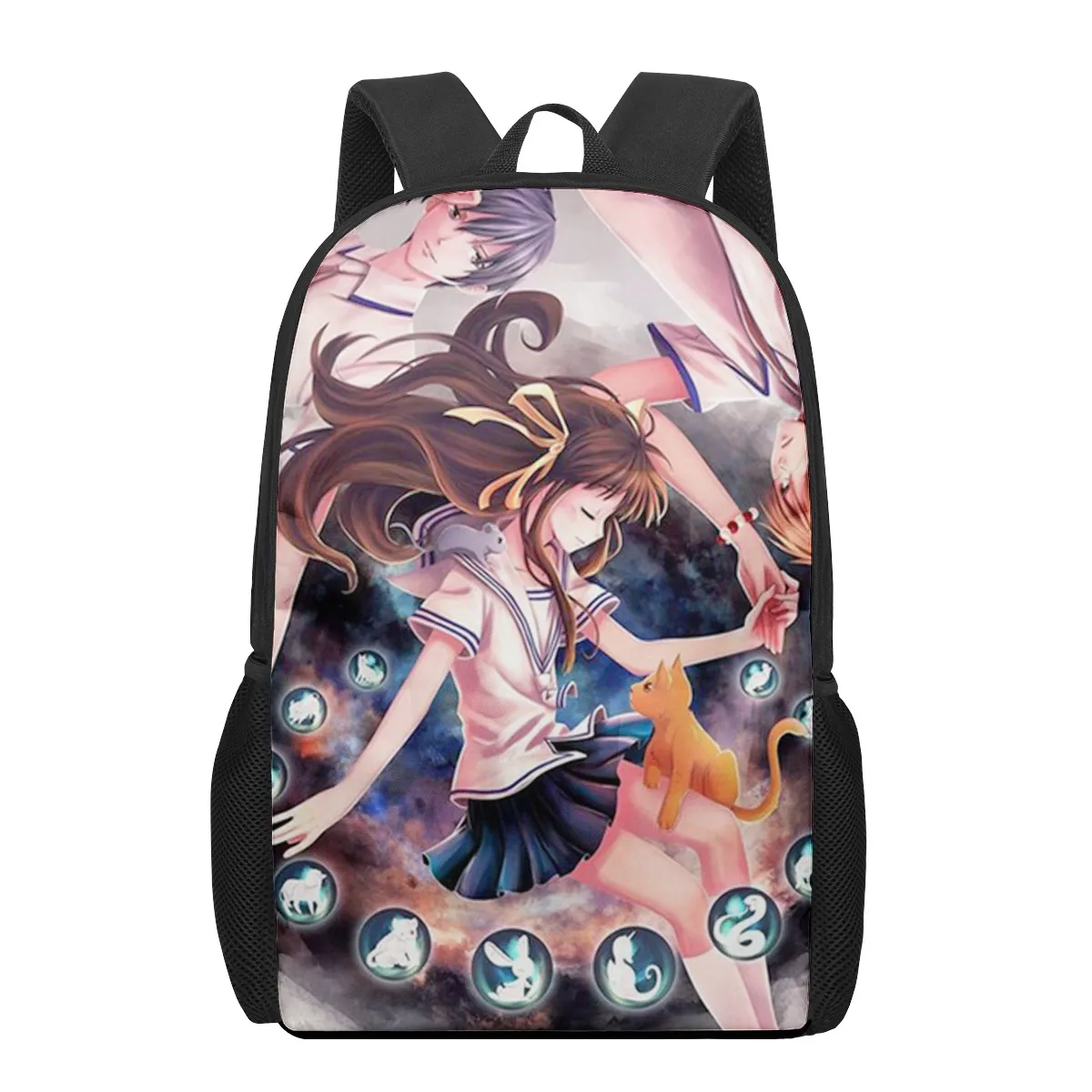 Anime Fruits Basket 3D Pattern School Bag for Children Girls Boys Casual Book Bags Kids Backpack Boys Girls Schoolbags Bagpack