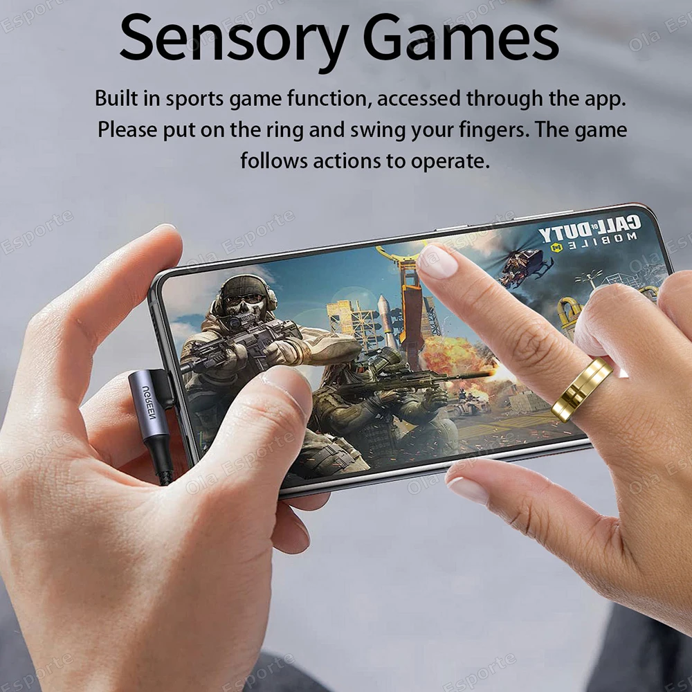 New Smart Ring R11 Heart Rate Blood Pressure Sensory Game Waterproof Multi-sport Modes Fitness Tracker Smartring For Men Women