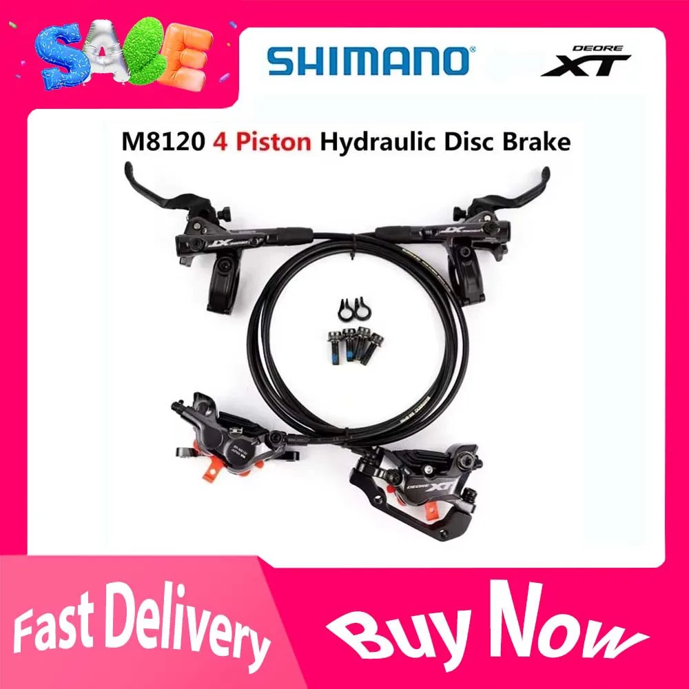 Shimano Deore XT M8100油圧ブレーキ（美品） SHIMANO（シマノ）BR-M8100 メタルパッドフィン付 油圧ディスク