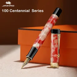 JINHAO 100 Centennial Resin Gold Fountain Pen EF F M Nib Writing Business Office Students Supplies Stationary Pens for Writing