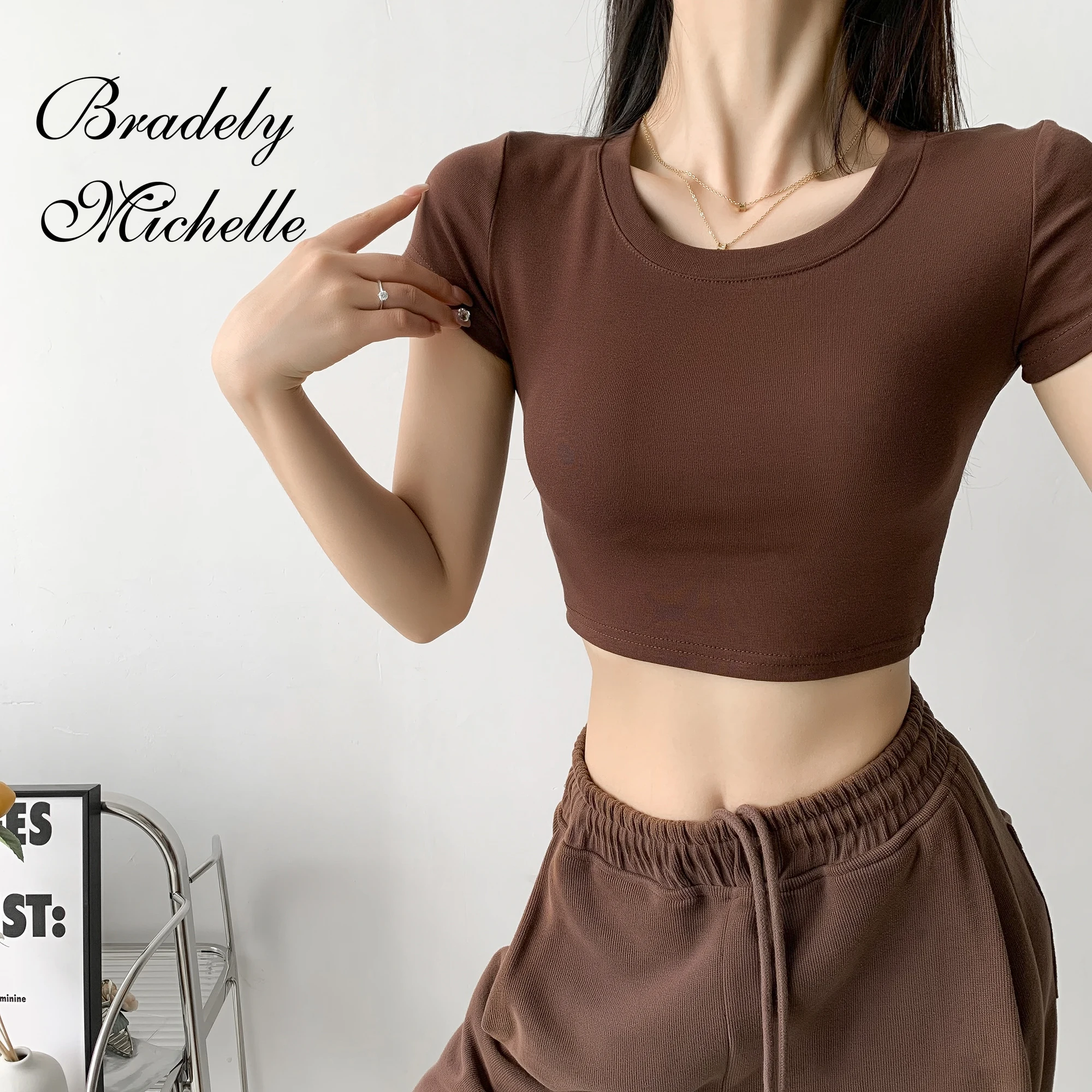 Short-Sleeved Women'S T-Shirt Summer Bottoming Shirt