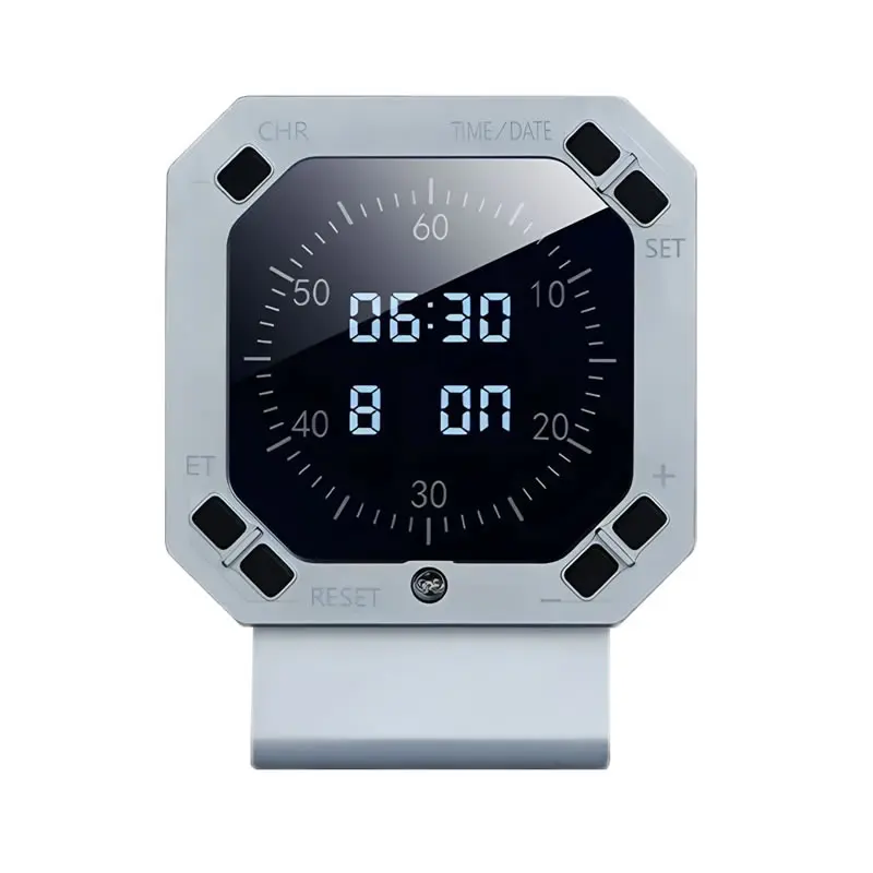 Desktop CNC Simulation Flight Instrument Metal Aviation Sentiment Clock With Timer And Alarm 5