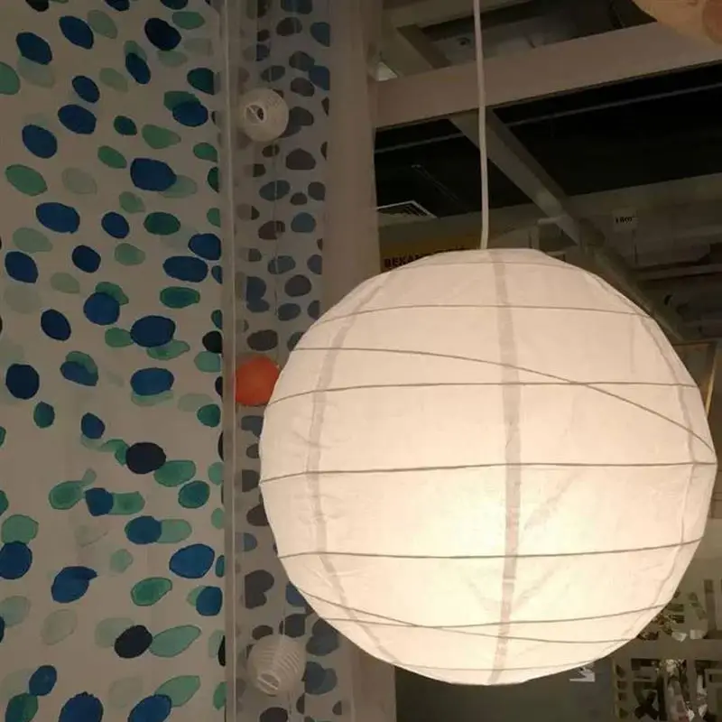 40cm Beige White Round Paper Wedding Party Supplies Hanging Lamp Favors Lanterns