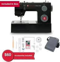 Singer Heavy Duty 4432 High Speed Black Sewing Machine With Accessory Kit | Strong Motor With Enhanced Piercing Power, 110 2