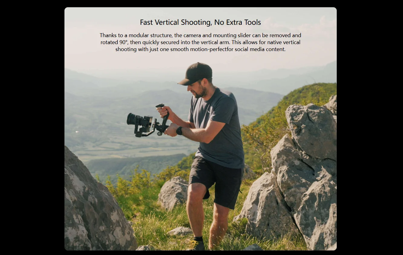 SCORP 3 3-Axis Gimbal Stabilizer | 7.7lb Load, Built-in AI Tracker & Touchscreen