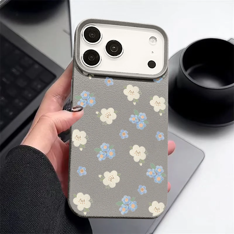 ตัวเลือกสินค้า เคสซิลิโคนนุ่มป้องกันกระแทก iPhone 17/16 Pro Max ลายดอกไม้สวย