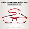New Folding Neck Hanging Presbyopia Glasses Hd Resin Fashion Magic Magnet Presbyopia Glasses Presbyopic Eyeglasses
