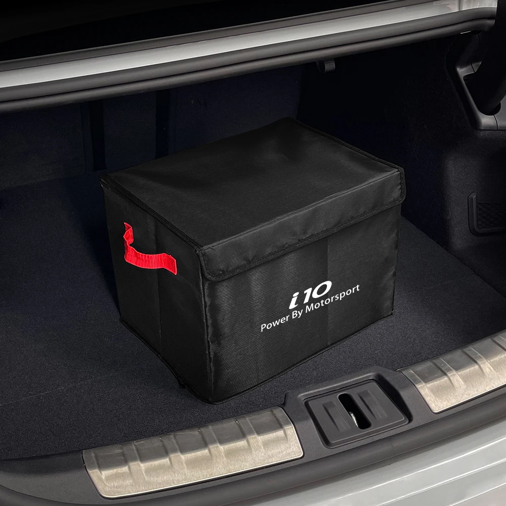 Kofferraum-Organizer Aus Leder Für Hyundai I10 (2013–) – Faltbar, Wasserdicht & Stylisch