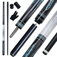 5-PC 148cm Carbon Pool Cue Bag Set Black Technology Quick Joint 13mm 20oz Billiard Stick Carbon Fiber Extended Handle 21cm Gift
