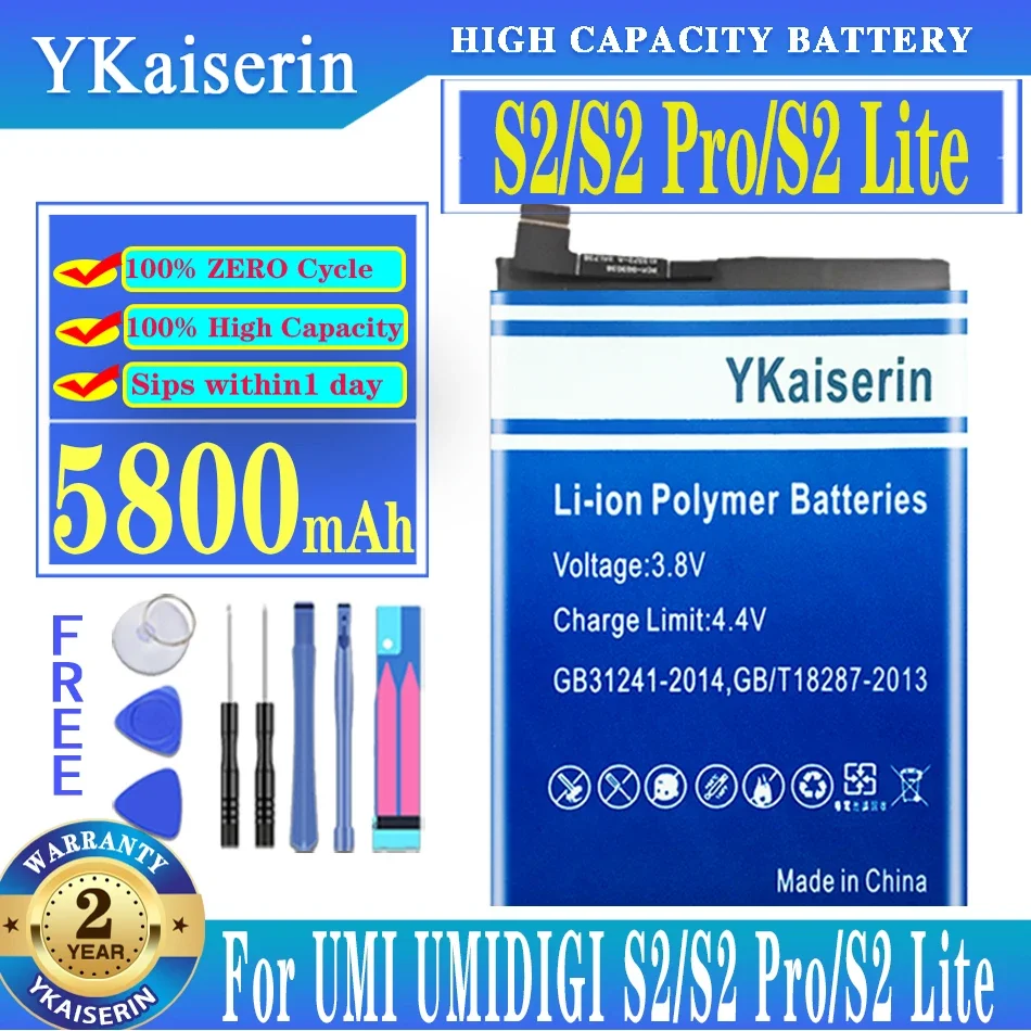 

YKaiserin 5800mAh Rechargeable Battery for UMI UMIDIGI S2 S 2 PRO LITE S2 Pro/S2 Lite High Quality Batteries Tracking Number