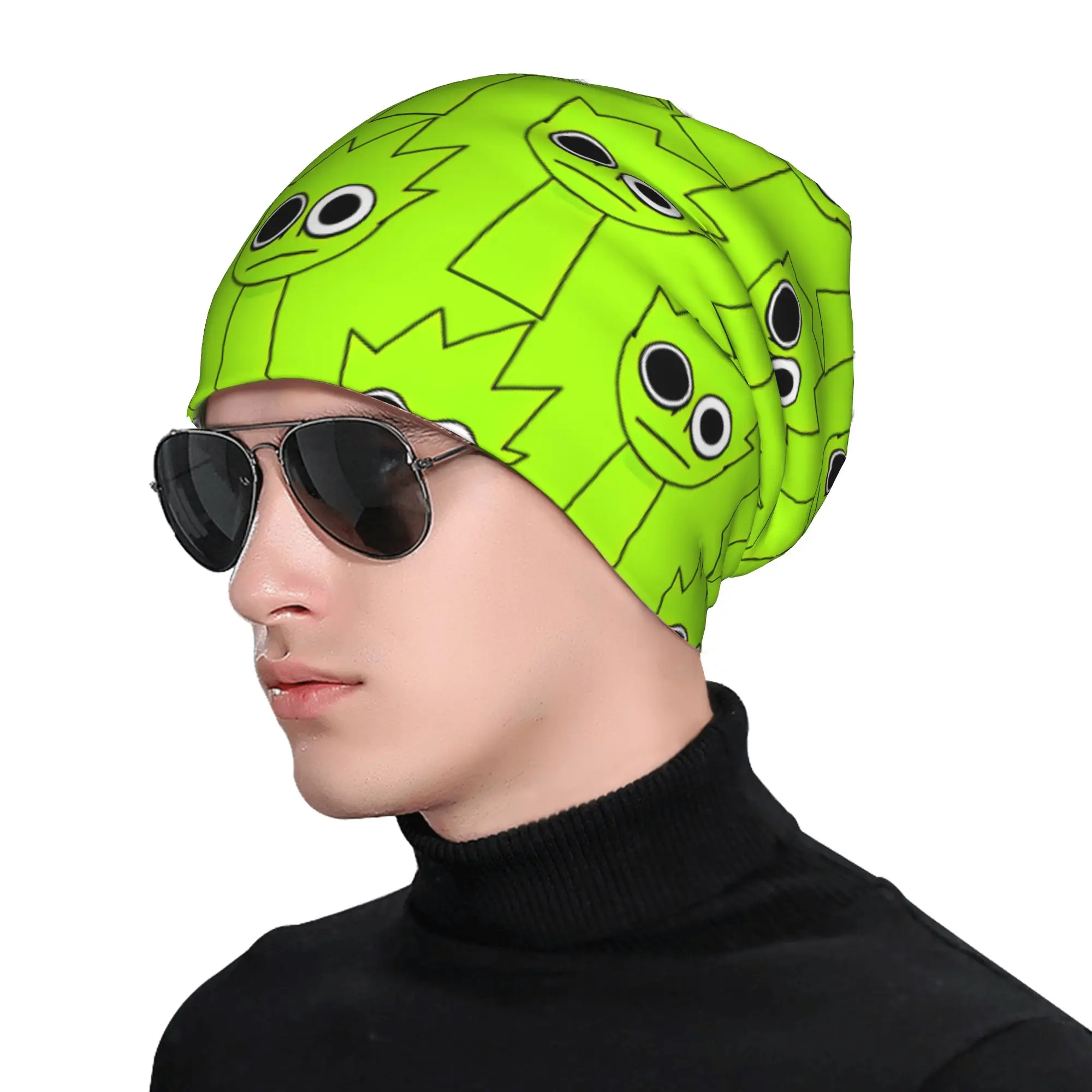 OWAKCX Sprunki Caps Cartoon Game Goth Unisex Outdoor Skullies Beanies Hüte Frühlingswarme Multifunktions-Mütze – Detail 1