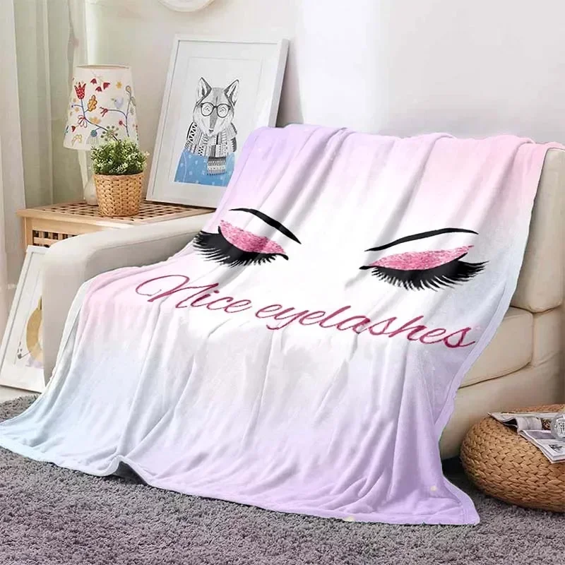 Digital Printed Eyelash Velvet Soft Plush Blanket Flannel Blanket Home Living Room Bedroom Bed Sofa Lunch Break Picnic Blanket 6