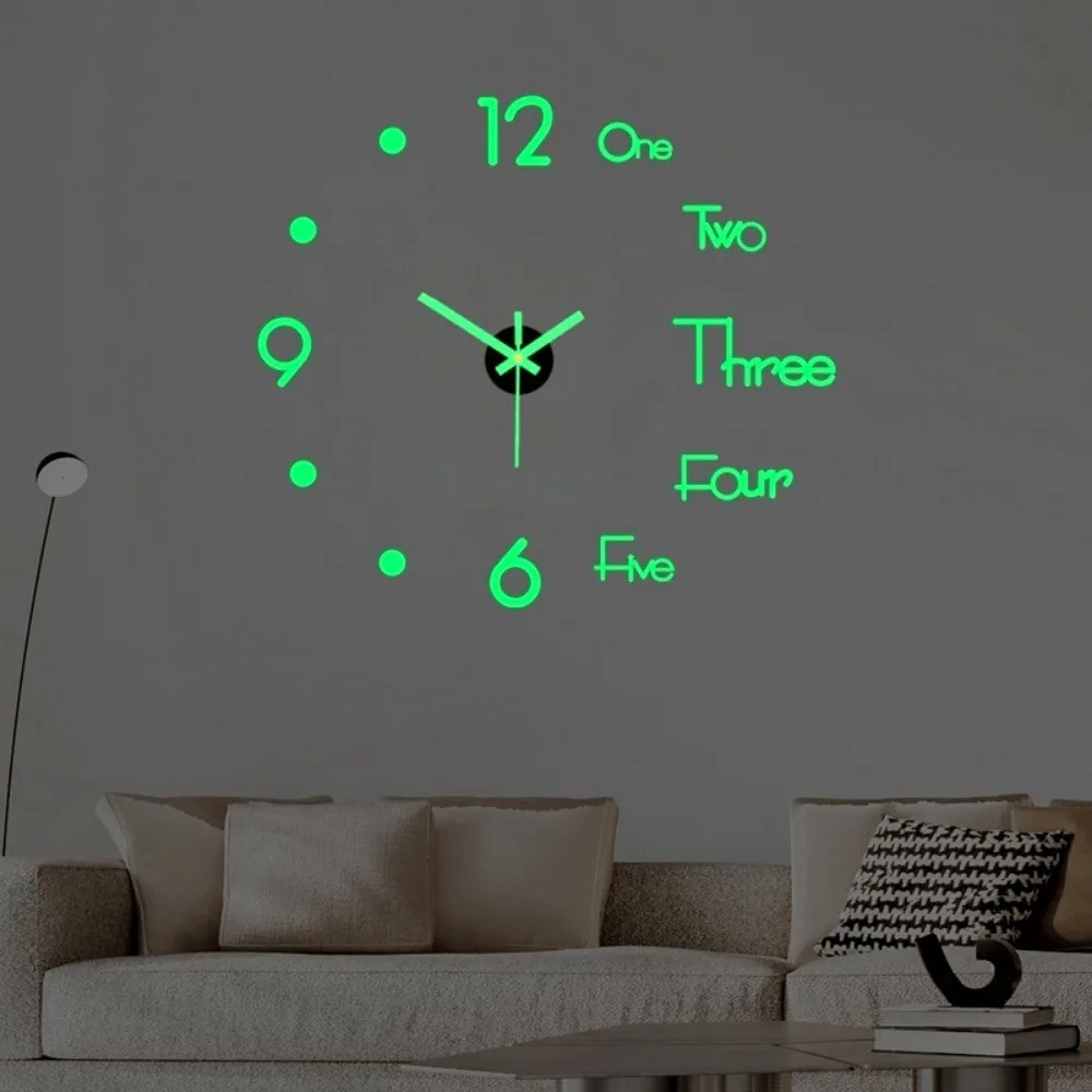 Modern Design DIY Wall Clock Silent Clocks Acrylic Mirror Stickers Living Room Wall Decoration wall clock,digital clock