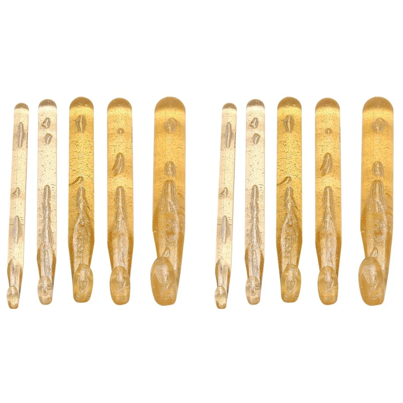 

Набор крючков для вязания пластиковых, 12/15/18/20/25 мм, 10 шт.