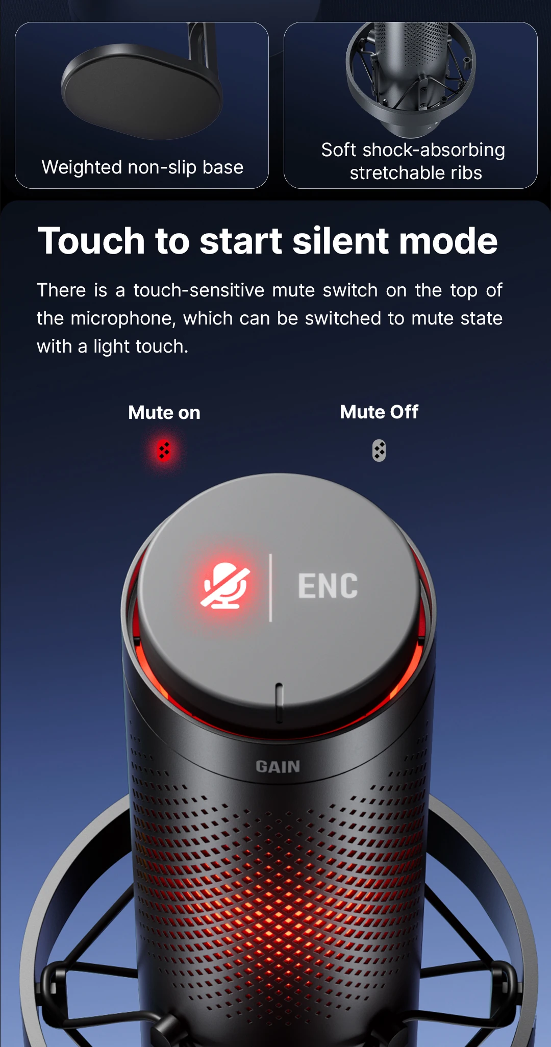 Boya K9 Vibrant Lighting Condenser Microphone in Bangladesh