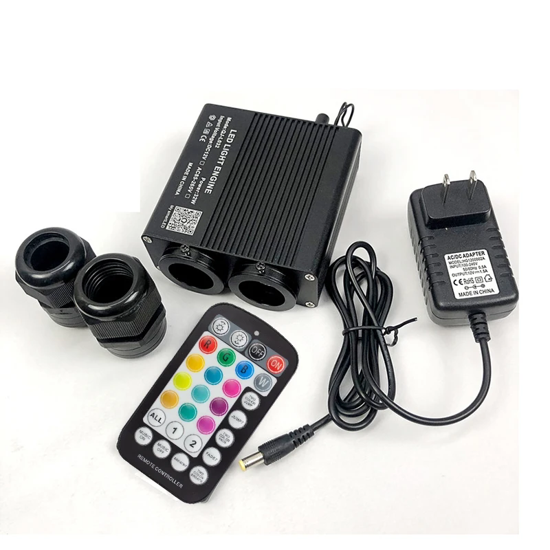 Optic Fiber Double-Head LED Car Ceiling Lights – Smart APP RGBW Starry Effect with RF Engine Control 2