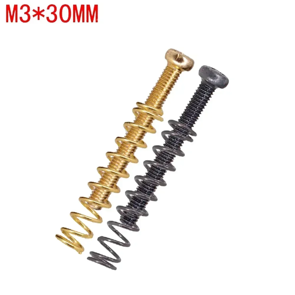 일렉트릭 기타 험버커 픽업 나사 스프링, 블랙 골드 일렉트릭 기타 교체 부품, M3 * 30mm, 4 개