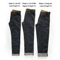 Red Tornado Men's Blacksmith Jeans Raw Selvage Denim Back-Buckle Pants 3 Types 2