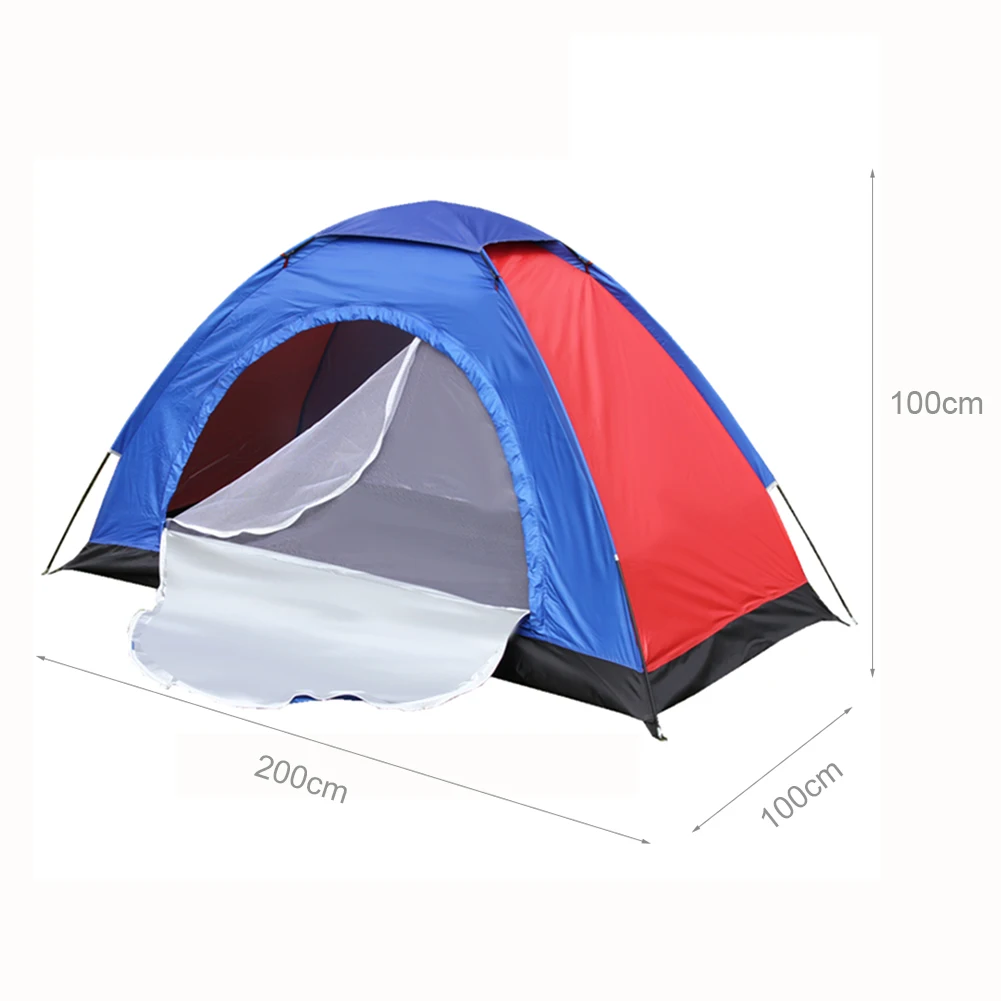 

2 Person Camping Tent Compact With Single Layer Door Camping Hiking Oxford Cloth 170T PU Polyester Ventilation System New