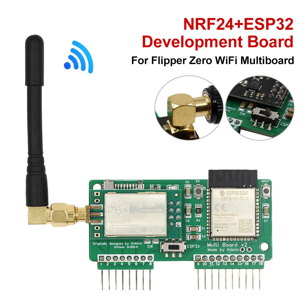 

Беспроводная макетная плата для Flipper Zero WiFi NRF24 + ESP32, макетная плата, проектная плата для электроники