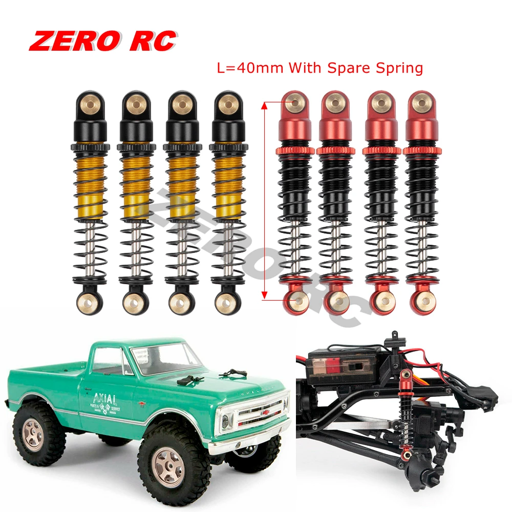 Amortiguador De Suspensión De Aceite De Metal Para Coche RC 1/10, Medidas De 70 A 120 Mm, Incluye Muelles De Repuesto, Compatible Con CC01, SCX10 Y TRX4