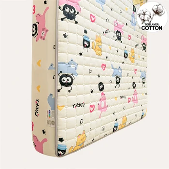 Housse de protection pour matelas ajusté en coton lavé matelassé de classe A pour filles, douce et sûre, hypoallergénique 1