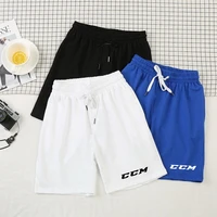 Men Soild Drawstring Shorts CCM Summer Casual Gym Shorts Sport Basketball Shorts Running Fitness Beach Shorts Male Clothing 5XL 1